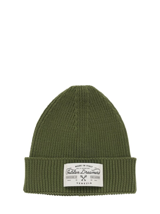 Golden Goose: Journey cotton beanie - Sea Turtle - kids-boys_0 | Luisa Via Roma