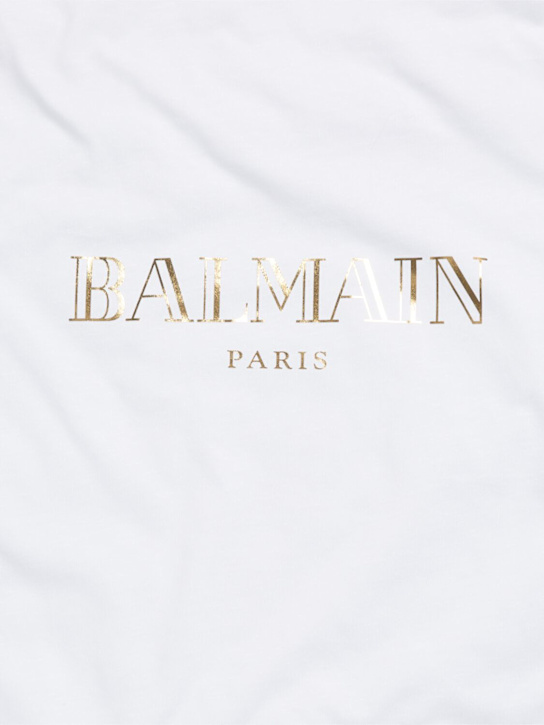 Balmain: Padded cotton blanket - White - kids-boys_1 | Luisa Via Roma