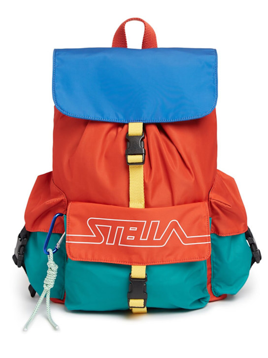 Stella McCartney Kids: Color block poly backpack - Multicolor - kids-boys_0 | Luisa Via Roma