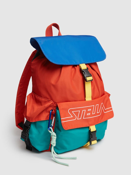 Stella McCartney Kids: Color block poly backpack - Multicolor - kids-boys_1 | Luisa Via Roma