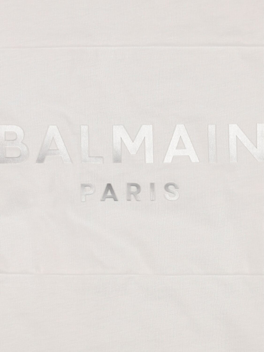 Balmain: Padded cotton blanket - White - kids-boys_1 | Luisa Via Roma