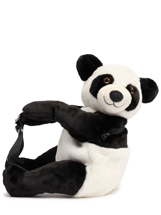 Molo: Plush panda backpack - Black/White - kids-boys_0 | Luisa Via Roma