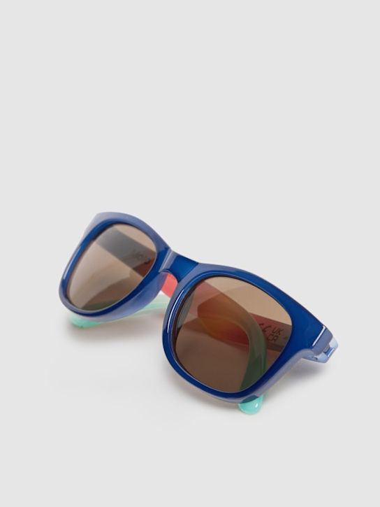 Molo: Printed polycarbonate sunglasses - Blue - kids-girls_1 | Luisa Via Roma
