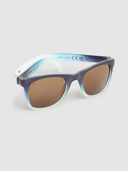 Molo: Printed polycarbonate sunglasses - Blue - kids-girls_1 | Luisa Via Roma