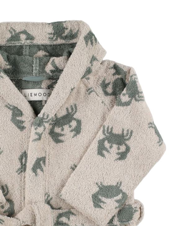 Liewood: Hooded cotton bathrobe - kids-girls_1 | Luisa Via Roma