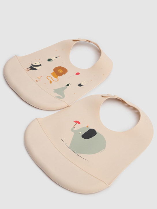 Liewood: Set of 2 Circus print silicon bibs - kids-girls_1 | Luisa Via Roma