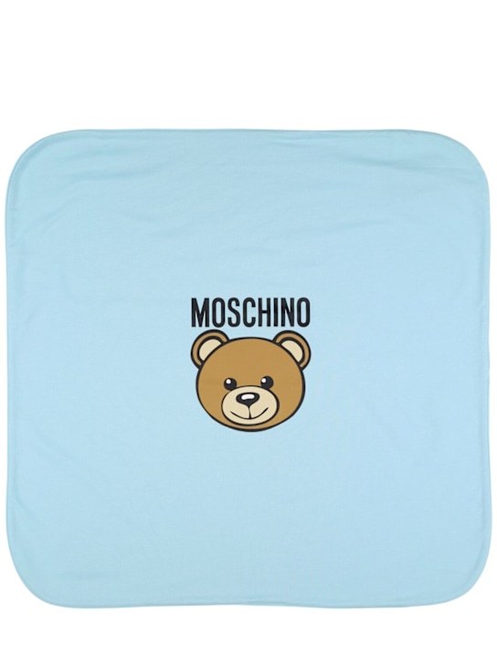 Moschino: Printed cotton blanket - kids-boys_0 | Luisa Via Roma