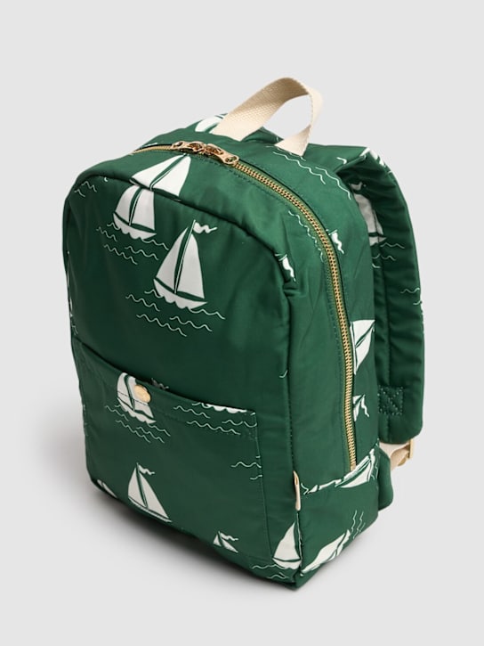 Mini Rodini: Printed recycled polyester backpack - Green - kids-boys_1 | Luisa Via Roma
