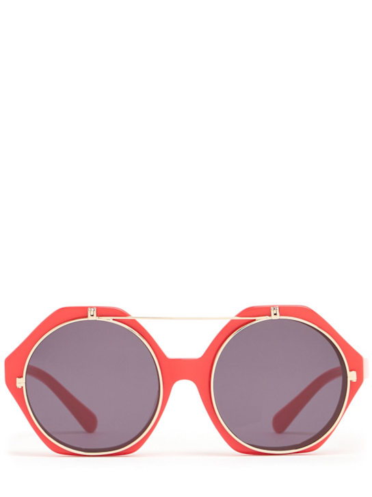 Mini Rodini: Flip-up round sunglasses - kids-girls_0 | Luisa Via Roma