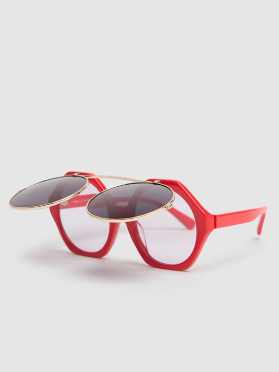 Mini Rodini: Flip-up round sunglasses - kids-girls_1 | Luisa Via Roma