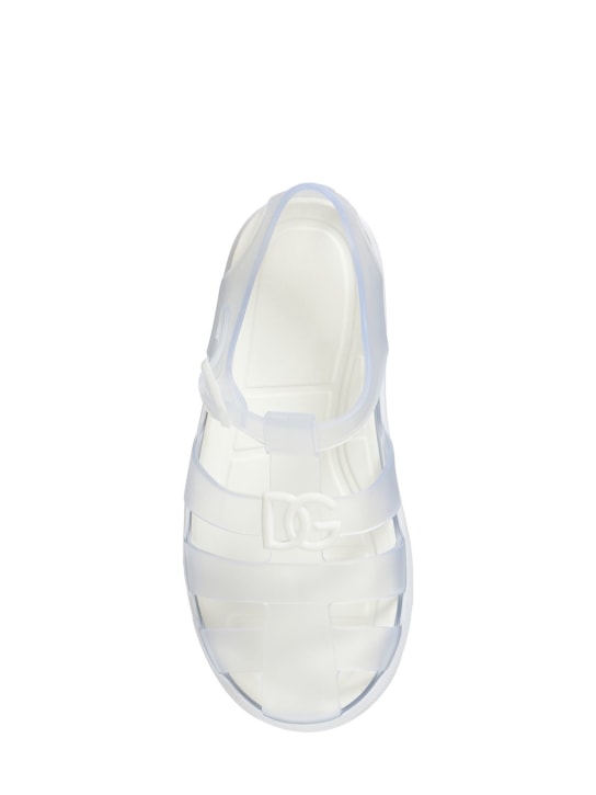 Dolce&Gabbana: Logo jelly sandals - kids-girls_1 | Luisa Via Roma