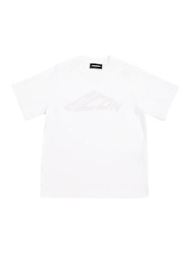 Dsquared2: Printed cotton jersey t-shirt - White - kids-girls_0 | Luisa Via Roma